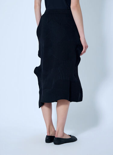 Issey Miyake Kone Kone Midi Skirt Black ism0265014