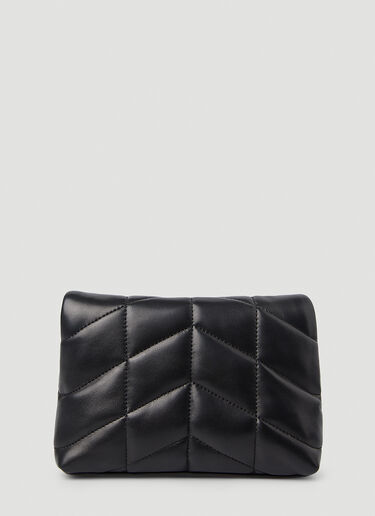 Saint Laurent Puffer Pouch Clutch Bag Black sla0249187