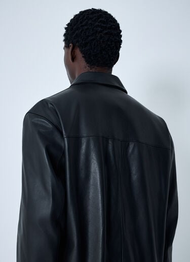 Single-Breasted Leather Blazer Lemaire Single-Breasted Leather Blazer Black lem0162015