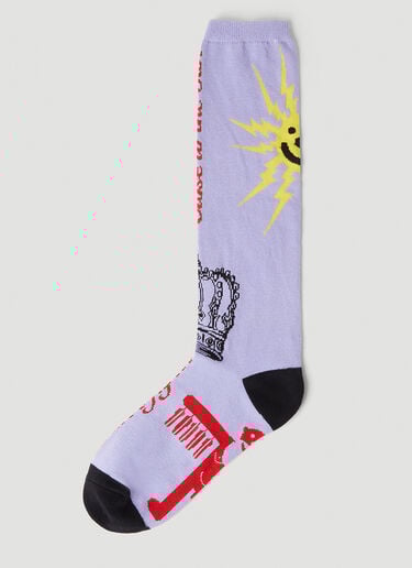 Walter Van Beirendonck Royal Icarus Socks Purple wlt0152025