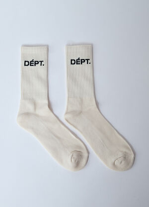 Gallery Dept. Logo Motif Socks White gdp0160027