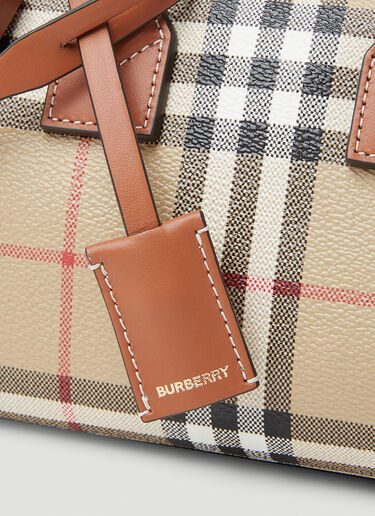 Burberry Check Mini Bowling Bag Beige bur0253088