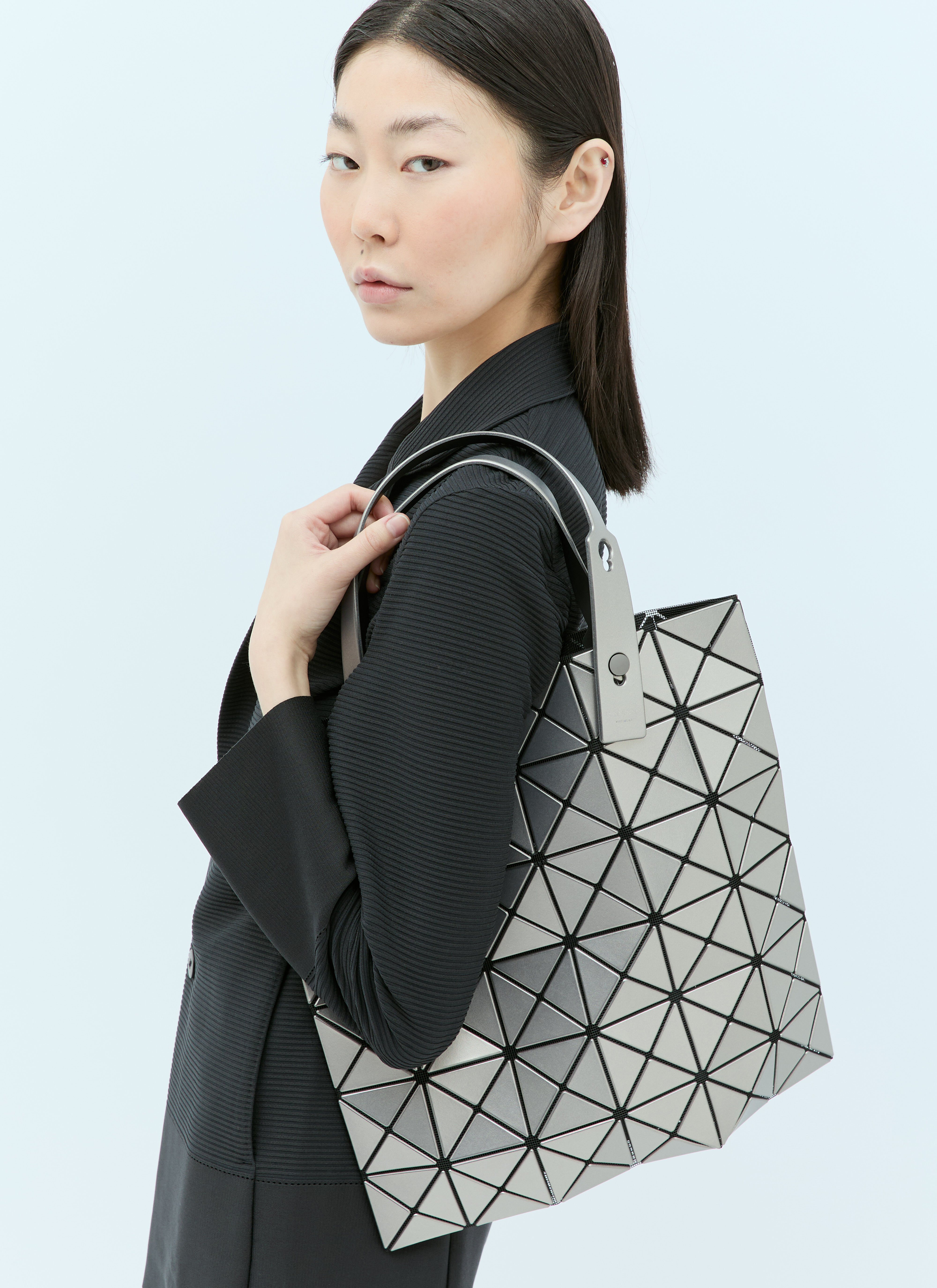 Bao Bao Issey Miyake Women s Lucent Metallic Tote Bag in Silver LN CC
