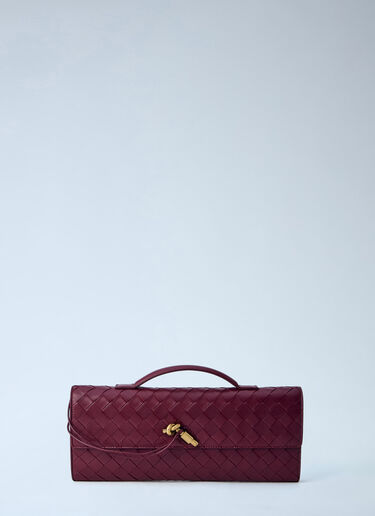 Bottega Veneta Andiamo 长款手拿包 酒红色 bov0258012