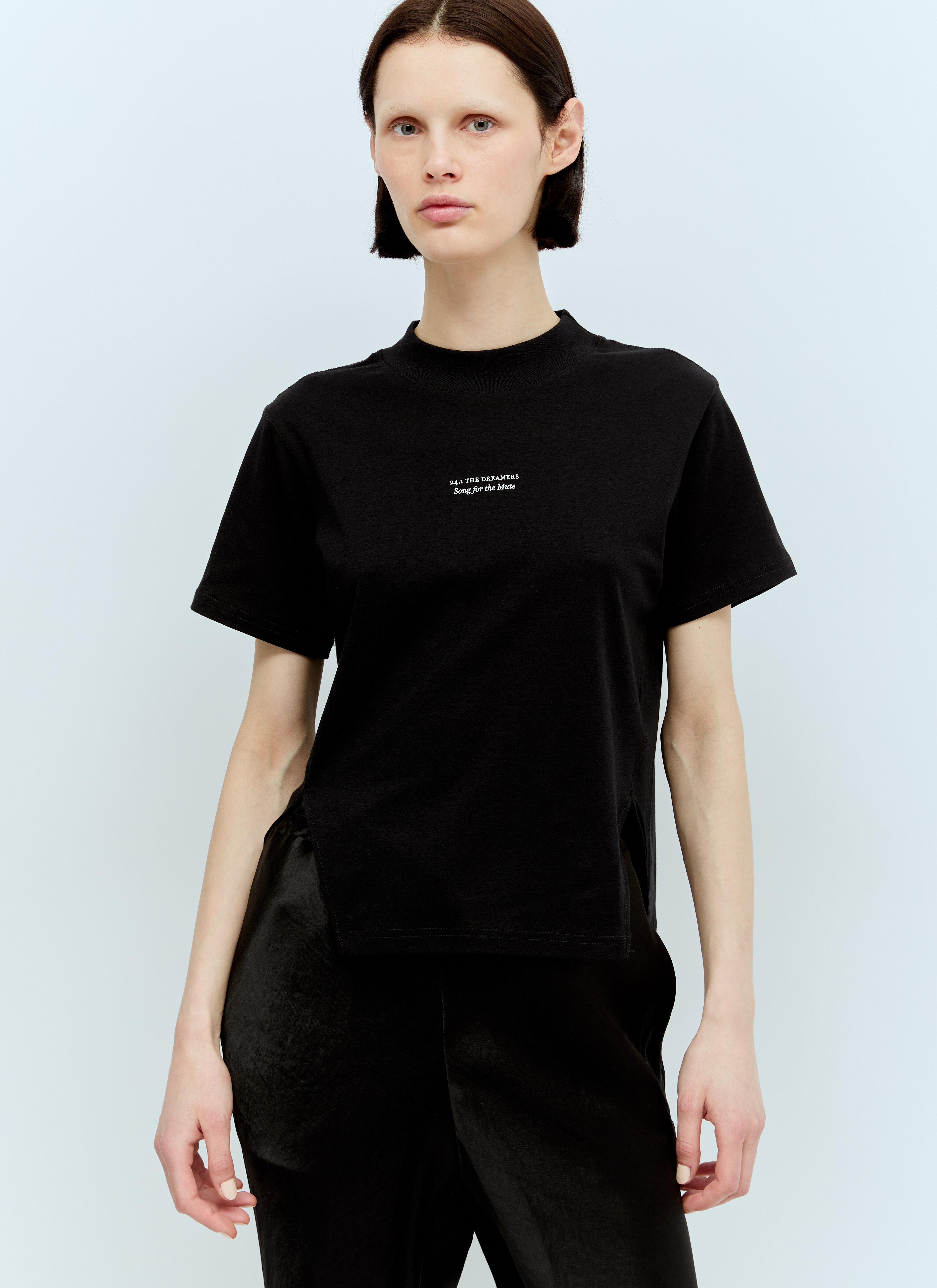 Miu Miu The Dreamers T-Shirt Black miu0257002