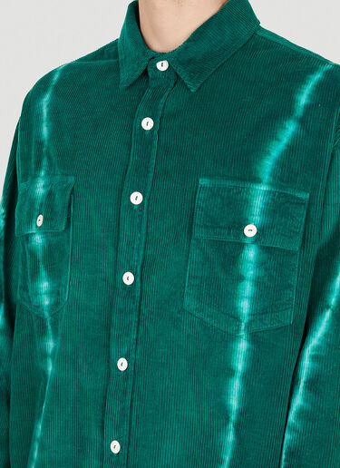 The Elder Statesman Grid Overshirt Dark Green tes0150007