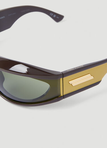 Bottega Veneta Wrap Around Sunglasses Yellow bov0352005