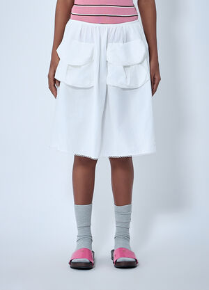 Miu Miu Gathered Skirt White miu0263009
