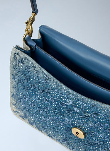 Coach Tabby Shoulder Bag 36 in Regenerative Cotton Denim Blue coa0265031