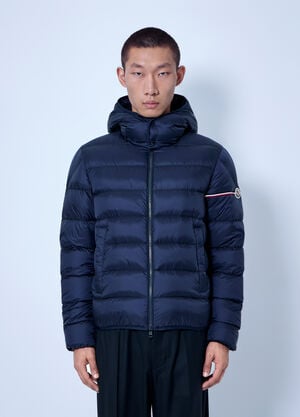 Moncler Ravenlock Hooded Short Down Jacket Dark Blue mon0166043