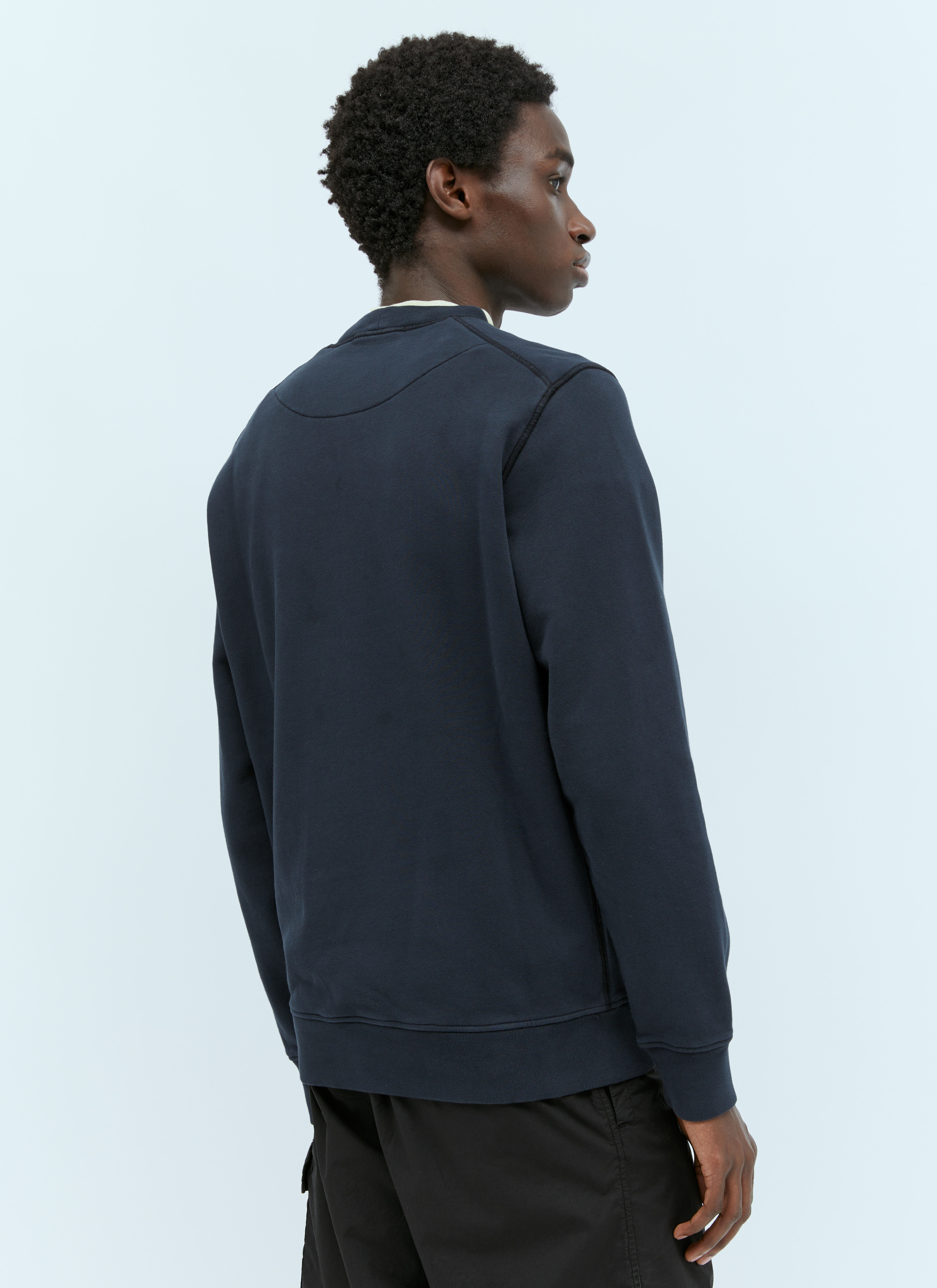 Stone Island Men's' Logo Patch Sweatshirt in Navy | LN-CC®