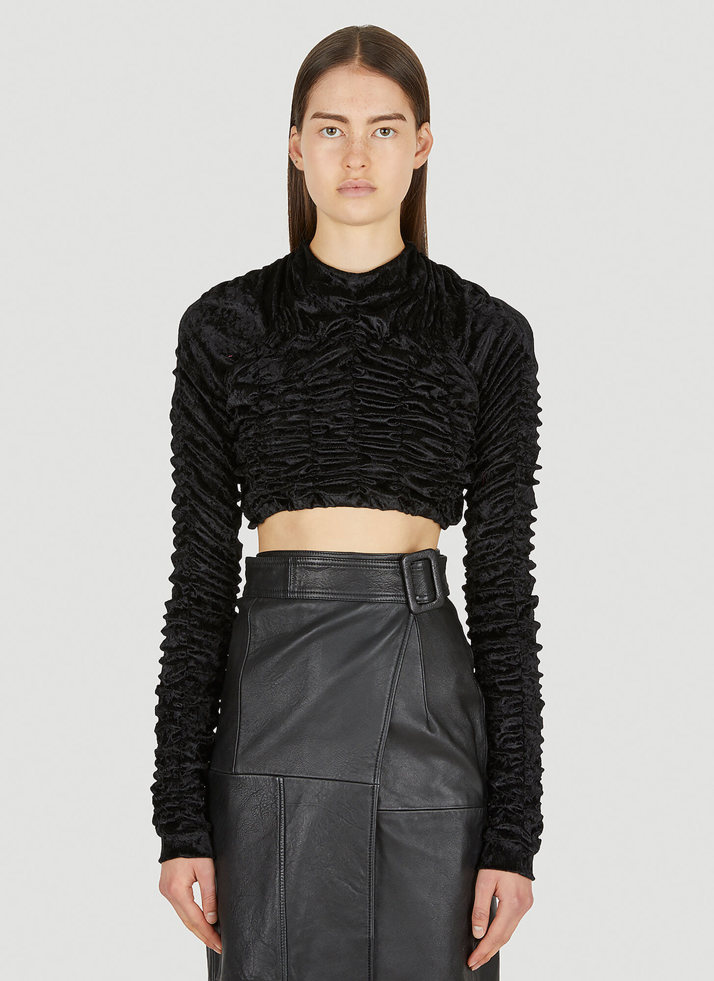 Ester Manas Ruched Top In Black