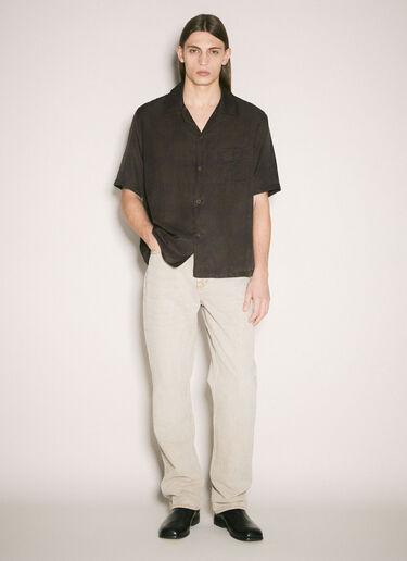 Our Legacy Heusen Short-Sleeve Shirt Brown our0159007
