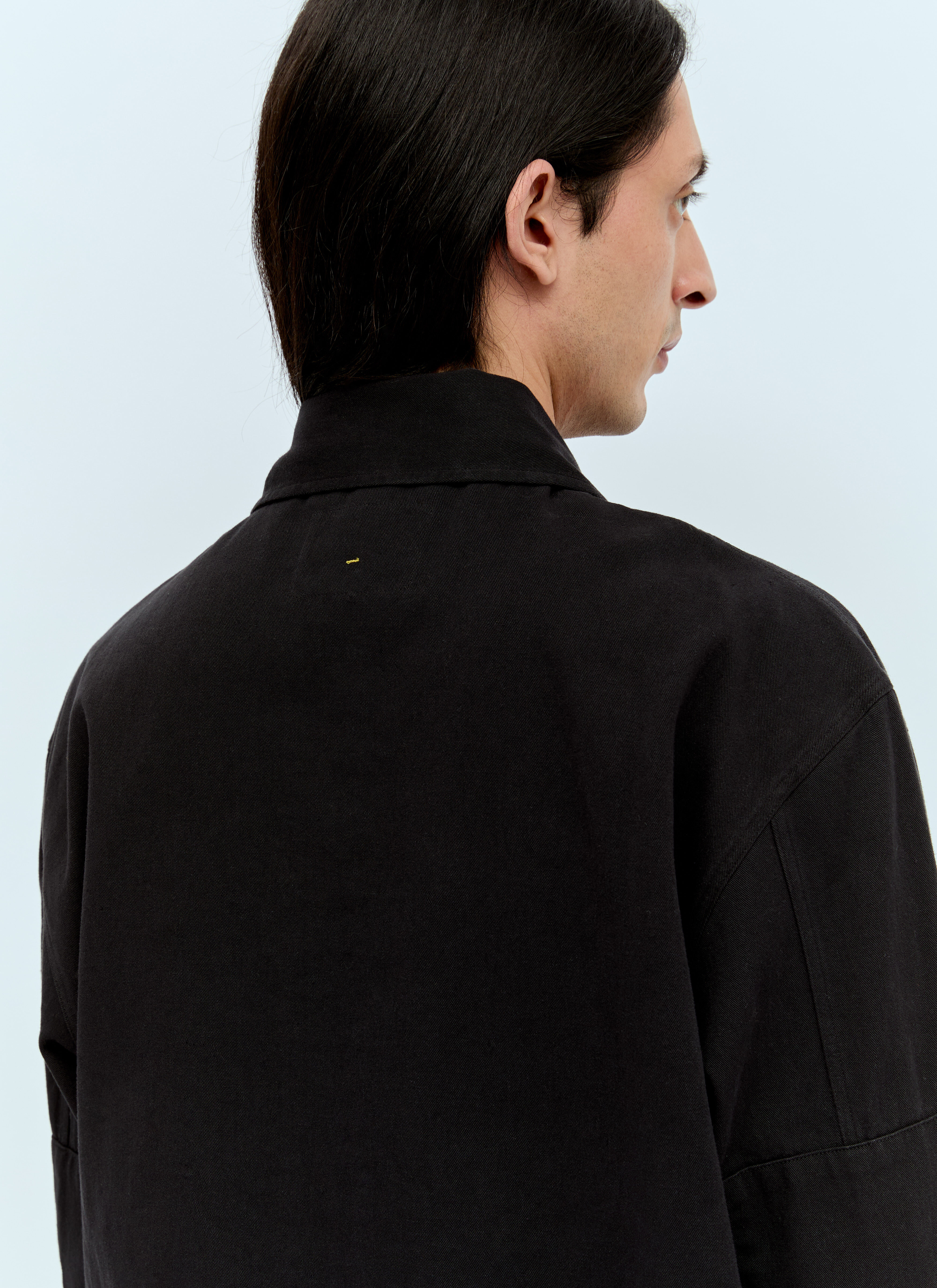MHL by Margaret Howell Men's' Drawcord Shacket in Black | LN-CC®