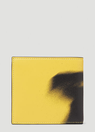 Alexander McQueen Spray Paint Bifold Wallet Yellow amq0150037