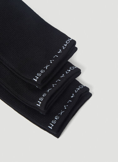 1017 ALYX 9SM 3 Pack Logo-Trimmed Socks Black aly0345011