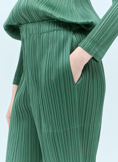 Pleats Please Issey Miyake 먼슬리 컬러: 디셈버 팬츠 그린 plp0255009