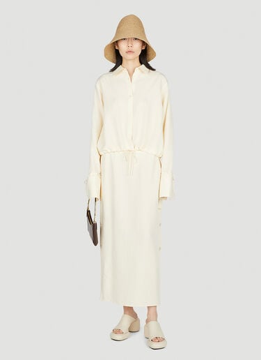 TOTEME Drawstring Shirt Cream tot0252014