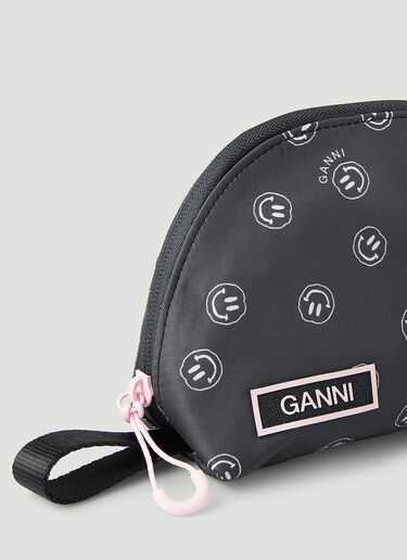 GANNI Smile Wash Bag Dark Grey gan0250024