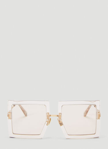 Jacquemus Les Lunettes Carrés Sunglasses Beige jac0242082