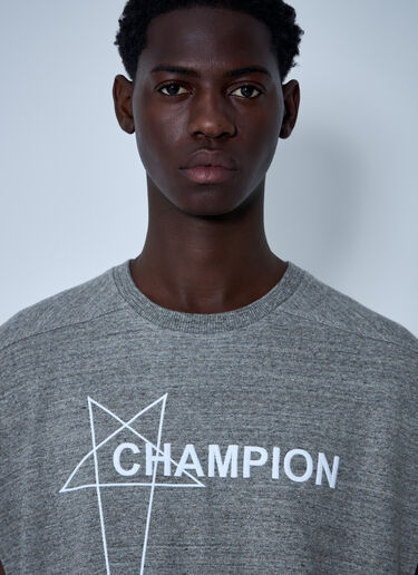 Rick Owens x Champion Logo Motif T-Shirt Grey roc0161001