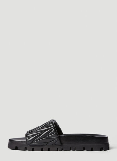 Logo Plaque Flats Miu Miu Logo Plaque Flats Black miu0252031