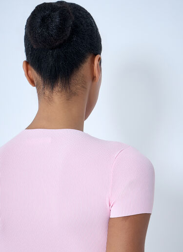 Alexander Wang Logo Short Sleeve T-Shirt Pink awg0264002