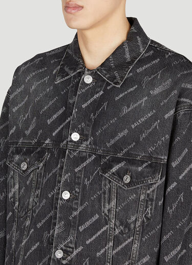 Balenciaga Large Fit Denim Jacket Black bal0151002