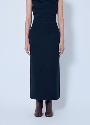 Issey Miyake Allow Long Skirt Navy ism0265001
