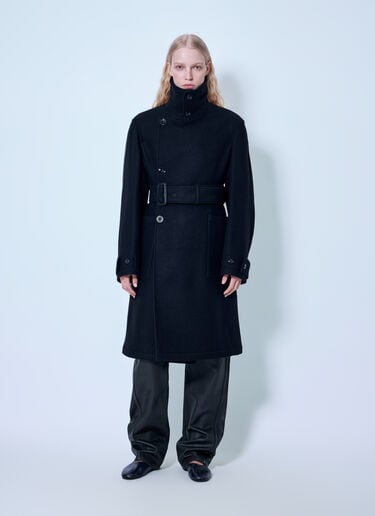 Lemaire Shaped Wrap Coat Black lem0266003