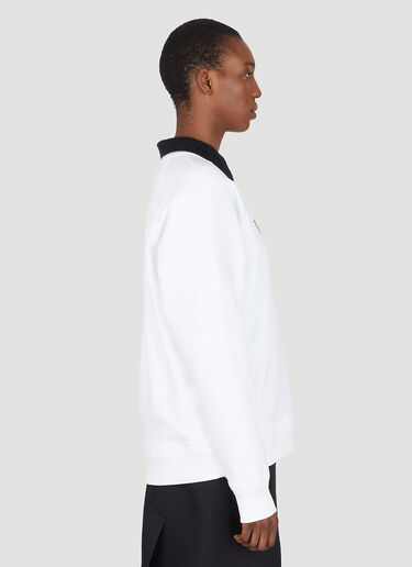 Prada Logo Print Sweatshirt White pra0248003