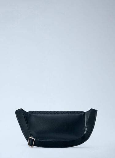 LN-CC® - Bottega Veneta: Intrecciato Woven Leather Belt Bag - Black Bottega Veneta Intrecciato Woven Leather Belt Bag Black bov0165006