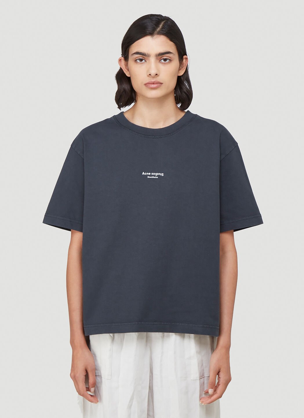 Acne Studios Reverse Logo T Shirt in Black LN CC