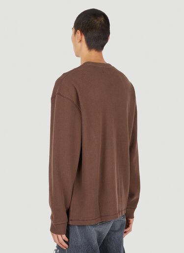 Guess USA Crewneck Thermal Long Sleeve T-Shirt Brown gue0150015