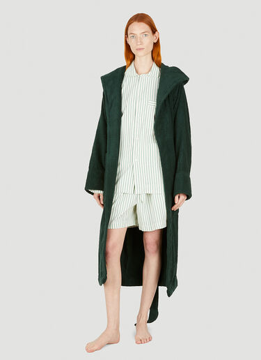 Drawstring Striped Sleep Shorts Tekla Drawstring Striped Sleep Shorts Green tek0349034
