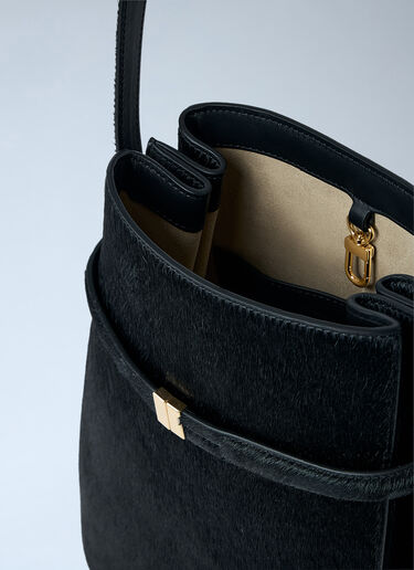 Belted Pony Hair Bucket Bag TOTEME Belted Pony Hair Bucket Bag Black tot0263073