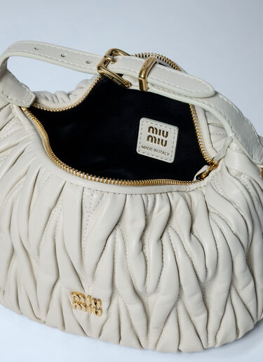 Miu Miu Matelassé Leather Handbag White miu0262120