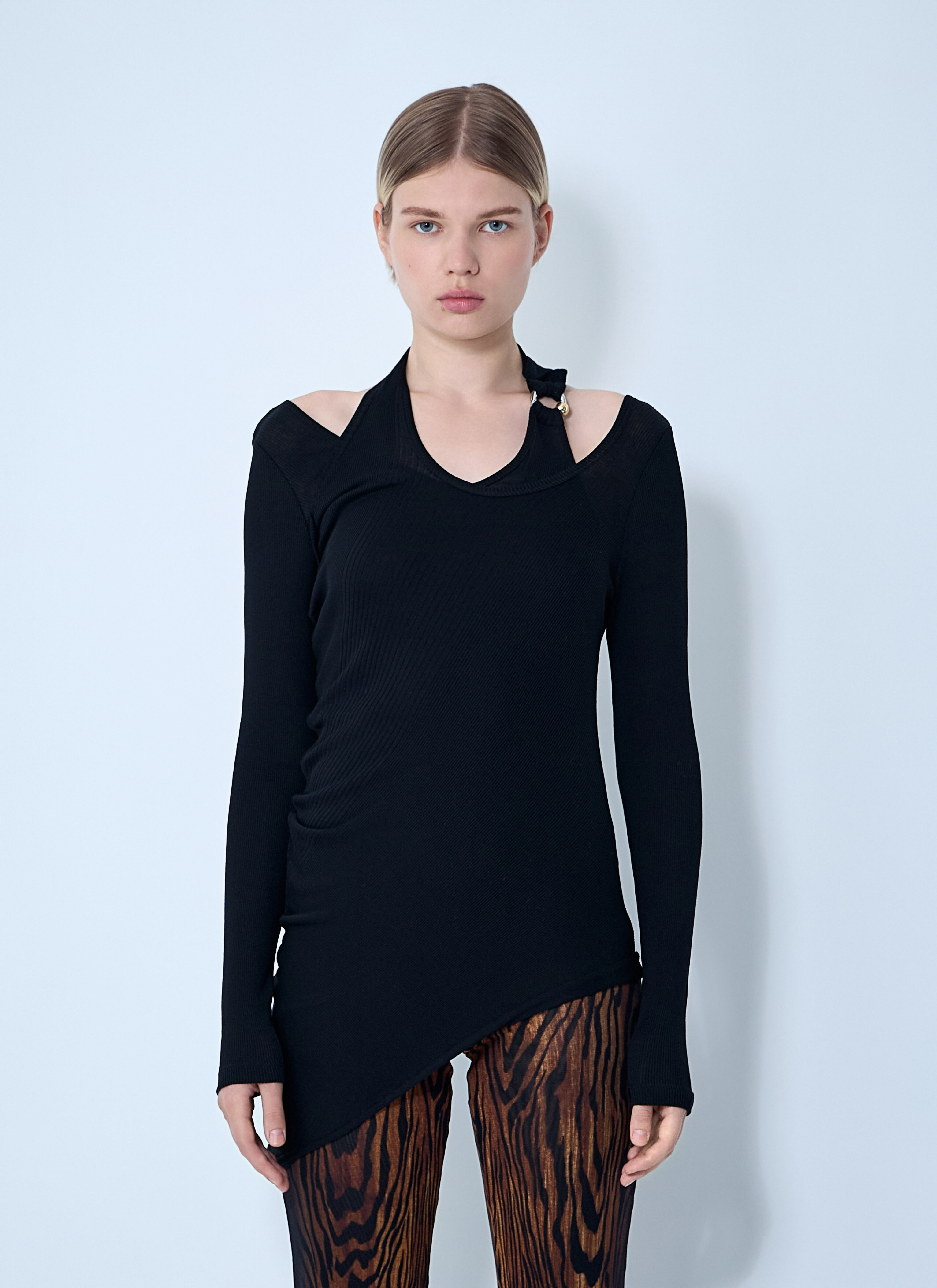 Jean Paul Gaultier Women's' Piercing Top in Black | LN-CC®