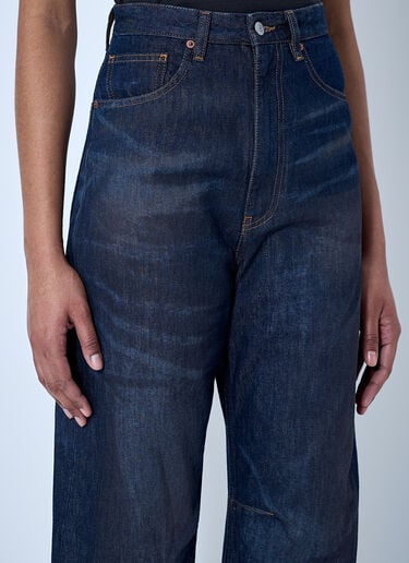 MM6 Maison Margiela Wide-Leg Denim Trousers Blue mmm0264055
