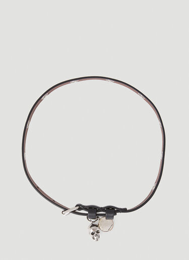 Alexander McQueen Double Wrap Bracelet Black amq0152039