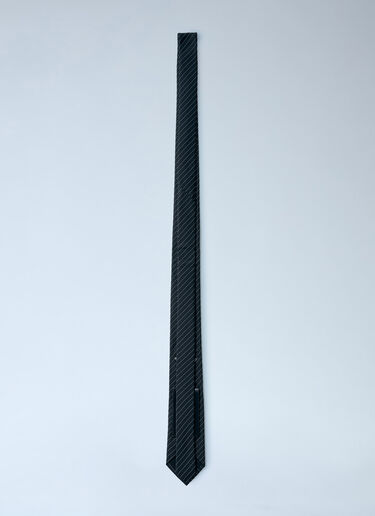 Saint Laurent Silk Satin Tie Black sla0159015