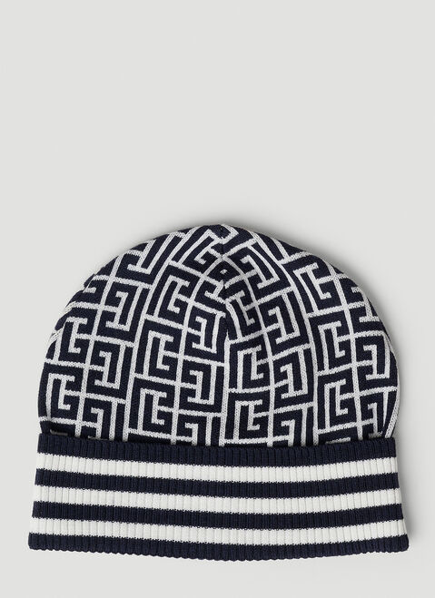 Thom Browne Monogram Beanie Hat Pink thb0151046