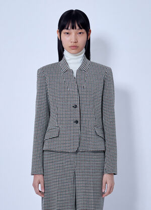 Max Mara Houndstooth Blazer Brown max0266022