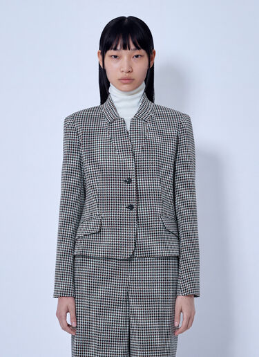 LN-CC® - Max Mara: Houndstooth Blazer - Brown Max Mara Houndstooth Blazer Brown max0266022