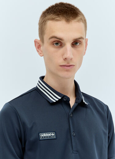 adidas SPZL Logo Patch Polo Shirt Navy aos0157006