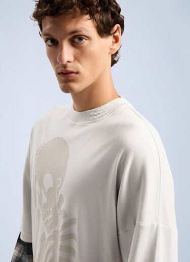 Palm Angels Skull Double Long-Sleeved T-Shirt White pma0164066