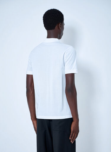 LN-CC® - Prada: Logo Polo Shirt - White Prada Logo Polo Shirt White pra0166005