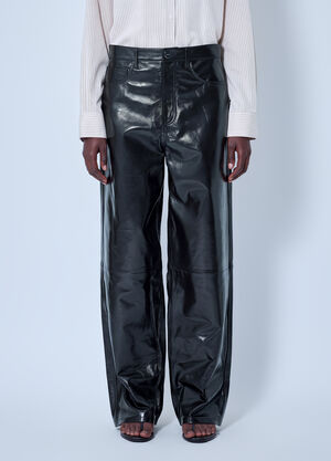 RÓHE Bruun Lacquer Baggy Trousers Brown roe0266015