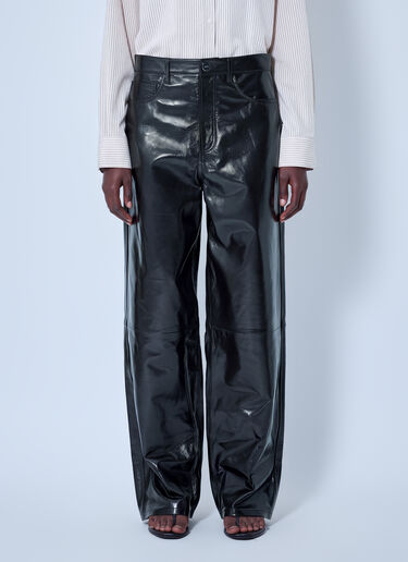 RÓHE Bruun Lacquer Baggy Trousers Brown roe0266015