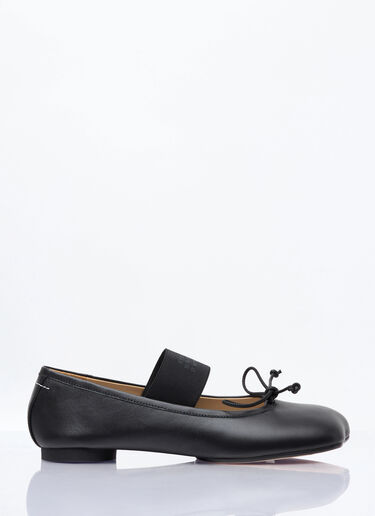 MM6 Maison Margiela 脚趾廓形芭蕾鞋 黑色 mmm0257012